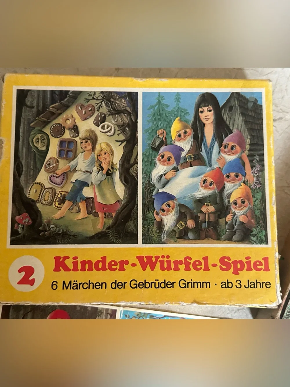 Grimm’s Fairy Tales vintage wooden puzzle blocks complete set wood toy